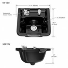 Black Shampoo Bowl 15l Salon Hair Washing Sink With Anti-backflow Washing Basin