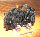 1- 26  Gm Sericho Pallasite Meteorite Slice  Kenya Translucent Olivine Std  Jal