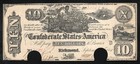T-29 1861  10 Confederate Currency Civil War Bank Note 21868