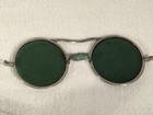 Vtg Green Lens Willson Sunglasses Goggles Steampunk Safety Glasses   No Temples