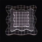 3 Pcs Acrylic Clear Rubber Stamping Blocks Set  Grid  Package  Craft  Tool  Art
