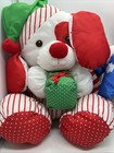 Vintage Fisher Price Christmas Puffalump Puppy Dog W Snowman Stuffed Plush