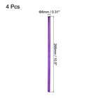 Reusable Metal Straws 4pcs  Straight Drinking Straw 10 5  X 0 3  - Purple