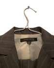 Anne Klein Pant Suit Womens 10 Black Pinstripe 2 Piece Jacket Pants Work Office