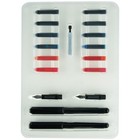Manuscript Calligraphy Starter Kit 18 Piece  2 Fountain Pens 2 Nibs 12 Cartridge