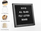 Black Felt Letter Board With 294 Changeable Letters  10 x10  Sign Board