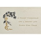 Vintage Greeting Card Merry Christmas And A Bright New Year Used Holly Leaf 1922