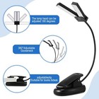 Folding Clip On Book Lamp 18 Led Rechargeable Music Stand Piano Lamp 3 Modes
