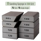 Bates- Sanding Sponge  8 Pcs  120 Grit  Washable And 8 Pack  120 Gray