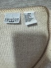 Vintage Carolina Colours Plus Sweater Cardigan Women   s Beige Embroidery Size 20w