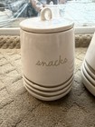 Rae Dunn Hand Painted Kitchen Canister Lot    sweets       treats       snacks   