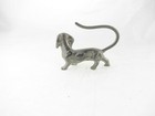 2 5  Pewter Wiener Dog Figurine Dachshund With Long Tail Metal