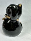 Maneki Neko Beckoning Black Cat Made In Japan Good Luck   Happiness Porcelain