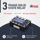 60 Amp Da 3 Phase Solid State Relay Module Ssr - Dc To Ac - 3-32vdc - 24-480vac