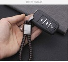 Alloy Metal Keyfob Car Keyring Keychain Key Chain Ring Leatherette