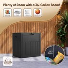 Ehhly 33 Gallon Deck Box  Outdoor Storage Box Waterproof  Black