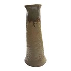 Bud Vase Vintage Ceramic Artisan Crafted With Organic Details Brown Cream Glaze