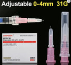 20pcs Meso Adjustable  Needles 31g 0-4mm Luer Lock Mesotherapy Skin Boosters