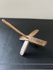 Vintage Hand Made Wooden Turkish Drop Spindle - Hand Spinning Tool Fiber Art 8   