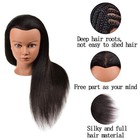 Mannequin Head With 100  Real Hair  16 Inch Hairdresser Cosmetology Manikin H   
