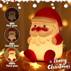 Led Cute Christmas Gift Night Light - Dimmable Bedside Lamp For Nursery - Red 
