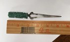 Aztec Letter Opener Carved Green Onyx Handle Sterling Silver Mexico