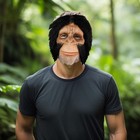 Chimpanzee Costume Half Face Mask Adult One Size