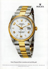 Rolex Watch Oyster Perpetual Date Stainless Steel   18k Vintage Print Ad 2003