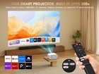 Vizony 1080p Smart Projector With Wifi Bluetooth  Built-in 300  Apps