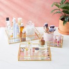 3 Pack Gold Mirror Vanity Tray For Makeup  Decorative Perfume Organizer  3 Sizes