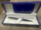 Vintage Waterman Retractable Blue Ballpoint Pen W  Box France Port Of Rotterdam