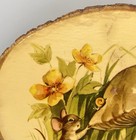 Vintage 1970s Mouse Mushroom Wood Slice Wall Plaque Rustic Cabin Decor 9  X 6 