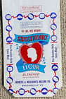 Vintage Sweetheart Flour Brooksville Ky   10 Lb  Bracken Belle White Paper Bag