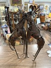 Vtg Welded Metal Giraffe Made In Zimbabwe 