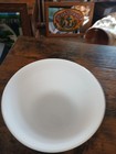 Vintage Federal Milk Glass Bowl Bremer Oil Company Waverly Iowa Advertising 