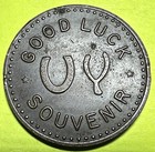 L  k Vintage Paul Bunyan Center Brainerd Minn Minnesota Good Luck Medal Token