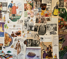 Lot Of 100  Vintage Ephemera 1940s smoking   Drinking ads   Cutouts collage  