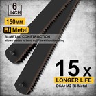 Hanpex 6in  Pro Bi-metal Hss Mini Hacksaw 6inch-bi-metal Blades  Black