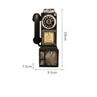 1pc Wall-mounted Pay Phone Model Vintage Booth Telephone Figurine Rotary Antique