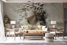 3d Relief Girl Wallpaper Wall Mural Removable Self-adhesive 1791