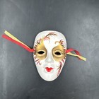 Vintage New Orleans Mardi Gras Clay Ceramic Hanging Decorative Fancy Face Mask 4