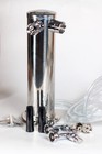Double Faucet Draft Beer Tower  Two Tap Stainless Steel Polished Beer Kegerator 
