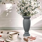 Cemetery Grave Vase Resin Memorial Flower Holder Headstone Decor Grey 2pcs