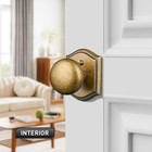 Newlaking Vintage Antique Brass Privacy Door Knob Interior  Zinc Alloy