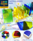 24 Sheets Rainbow Transparent Stained Glass Sheets 4x6 Inch     Mixed Color Staine
