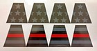 8 Reflective Subdued American Flag Thin Red Line Fire Helmet Tetrahedrons Tets
