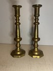 Pair Of Vintage Heavy Solid Brass Candlesticks Made In Mexico 13 75  Vgc