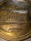 Vintage 1960s Embossed Brass Wall Plaque Anne Hathaway s Cottage England 5 5 