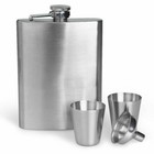8oz Stainless Steel Liquor Hip Flask   Funnel  With 2cups Set Gift Box Free Ship
