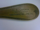 Vintage Advertising Brass Letter Opener D r  Carman Southard Milling Co     Z149